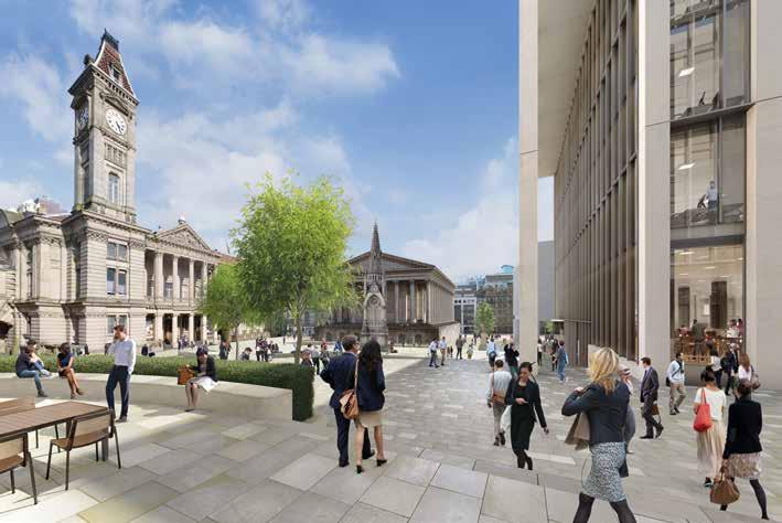 The proposals will create the following benefits for the heritage buildings: The Grade I listed neo-classical style Town Hall will no longer be blighted by having a busy main road running immediately