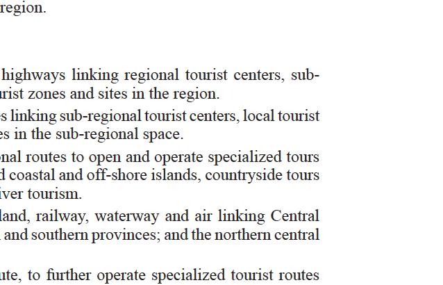 tourism sub-region.