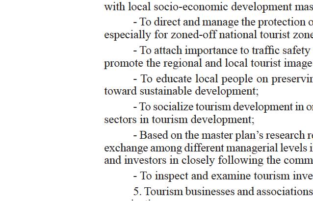 18 OFFICIAL GAZETTE Issue nos 01-03/Februa11' 2015 - To take the initiative in implementing and expanding linkage among localities in the region in promotion and adve1tising activities to attract