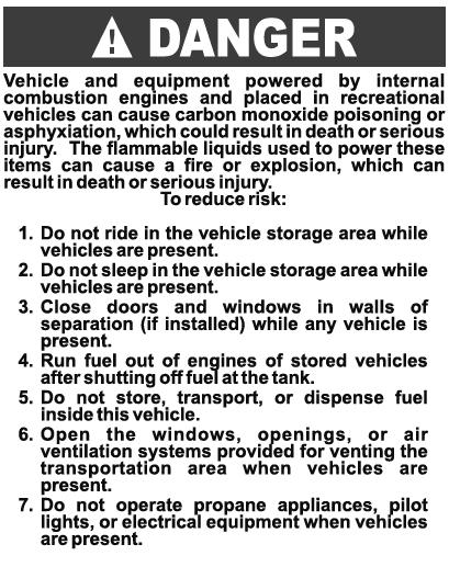 SECTION 7 - FUEL & PROPANE SYSTEM CLASS C MOTORHOME Fig. 7.1 Flammable liquid FUEL ECONOMY Fuel economy depends on many factors. Your driving habits can significantly affect your fuel economy.