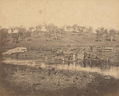 A photo of an unidentified washpool on the Darling Downs c1877. It s likely that the old Turner sheep station and the washpool at Murphy s Creek looked a lot like this.