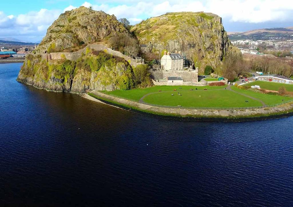 ENABLING TOURISM TO GROW Dumbarton Rock and Castle West Dunbartonshire Dumbarton Castle is located in the ancient capital of Scotland and is spectacularly sited on a volcanic rock overlooking the