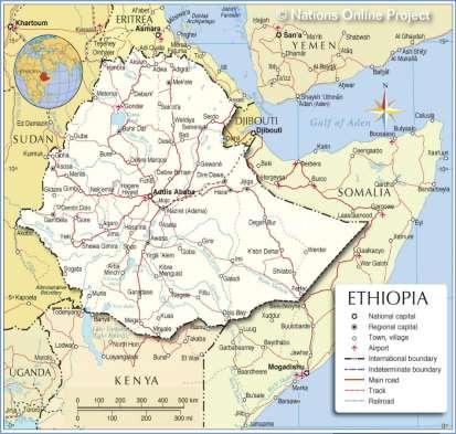 Market Brief on Ethiopia July 2017 Location Facts and Figures Ethiopia, a landlocked, mountainous country in north-eastern Africa in the Horn of Africa.