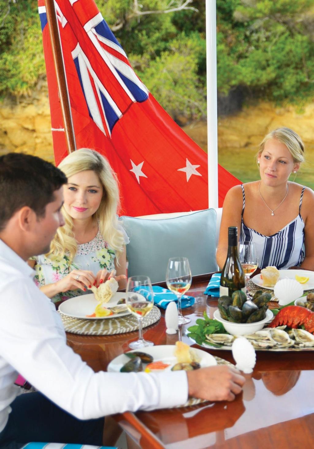 MEALS AND BEVERAGES Multi-night cruise packages include: Evening drinks and canapes followed by a 3-course dinner menu, choice of continental and cooked breakfast, morning and afternoon tea, and