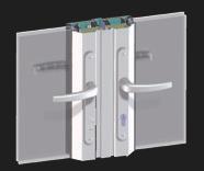 multi-point lock Dualfold features hardware designed specifically for doors with a Eurogroove multipoint locking system far stronger than the window