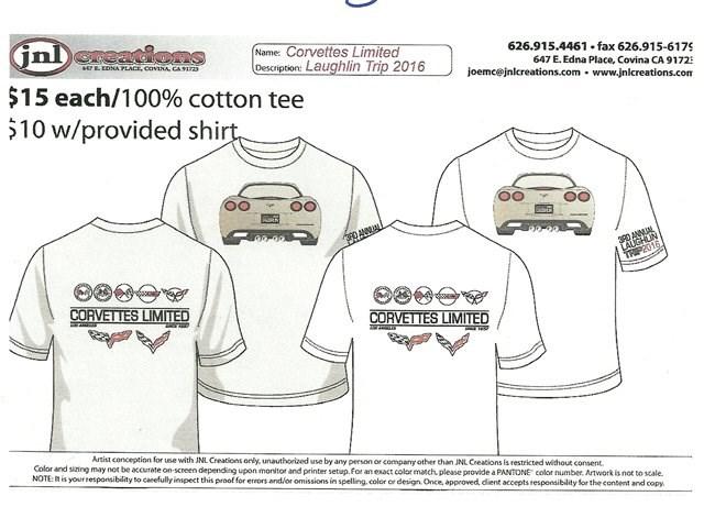 GET-AROUND GAZETTE PAGE 12 T-SHIRT INFO FOR LAUGHLIN TRIP 4/15/16-4/18/16. Hi Everyone, Just a quick reminder that the time is coming up to place your order for the Laughlin T-Shirts.
