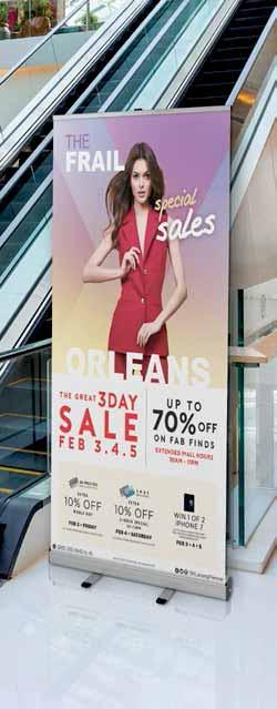 ROLL UP BANNER Standard Roll Up ORLEANS FALTAN ERENCIAS DIMENSIONS 600 800 850 1000 1200 13.830-1 13.830-2 13.830-3 13.830-4 13.830-5 600x QTY N.W G.W C.B.M SIZE Packing 6 16.2kg 16.65kg 0.