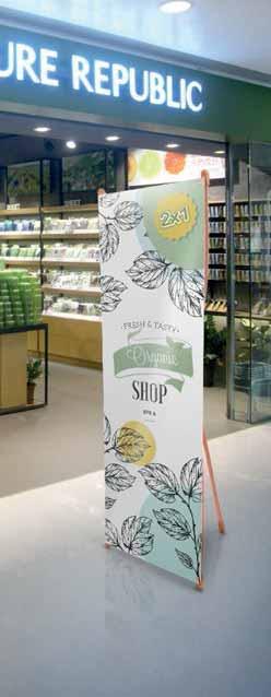X-BANNER X-Banner BAMBOO BAMBOO WOOD GRAPHIC ATTACHMENT BY EYELETS DIMENSIONS 10.449 600 10.