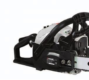 petrol chain saw PCS3840 Powerful 38cc engine offers outstanding cutting performance Easy-access chain brake for added user safety Ergonomic handle design with anti-vibration system for more user
