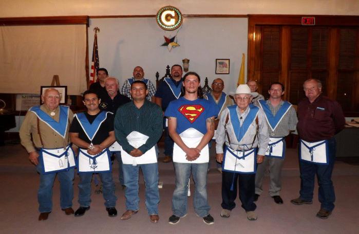 Initiated on July 18 was Garrett Waggoner, the tall one in the center with the "S" on