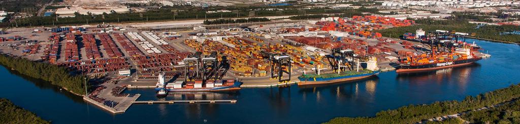 Containerized Cargo Leading Florida (FY2014) Top container port in Florida Ranked 12th in the United States Moved 1 million TEUs Export: 505,033