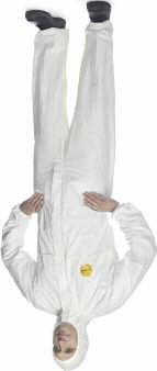 DISPOSABLE WORKWEAR DISPOSABLE WORKWEAR EASYSAFE TYPE 5/6 DISPOSABLE COVERALL DuPont Easysafe, model CHF5. Hooded coverall available in white, sizes S to XXXL.