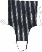 CATERING & FOOD INDUSTRY White PAP02PC One Black PAP06PC One Navy PAP02PCN One Dark Grey PAP20CF One Red PAP19CF One Burgundy DTA05PC One BIB APRON Non tangle ties. Ties to front.