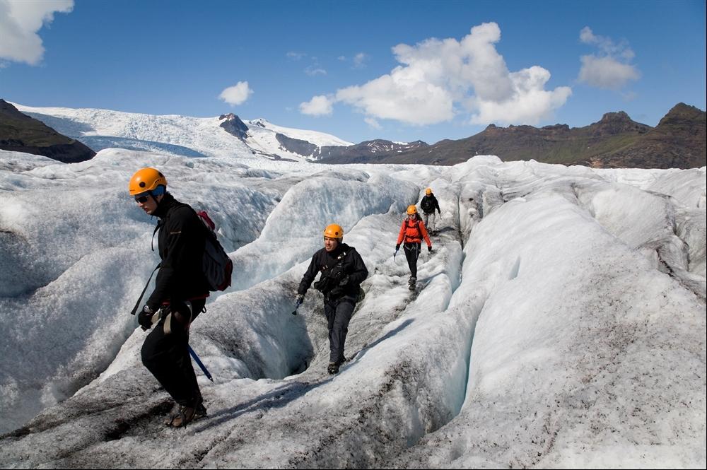 exploring and experiencing the wilderness, the glacier and the breathtaking views over South Iceland in good weather.