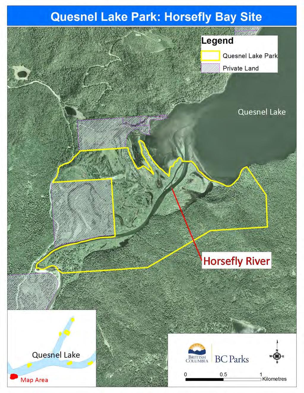Figure 6: Map of the Horsefly Bay