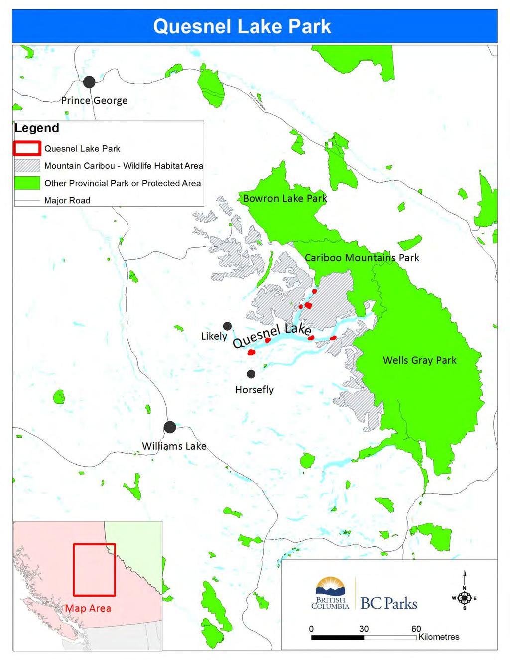 Figure 1: Context Map for Quesnel Lake