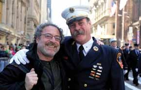 David Handschuh and Charlie Wells reunited at the 2011 St. Patrick s Day Parade in New York City. with soda and water in it, opened it up and started to wash out his eyes and mouth.