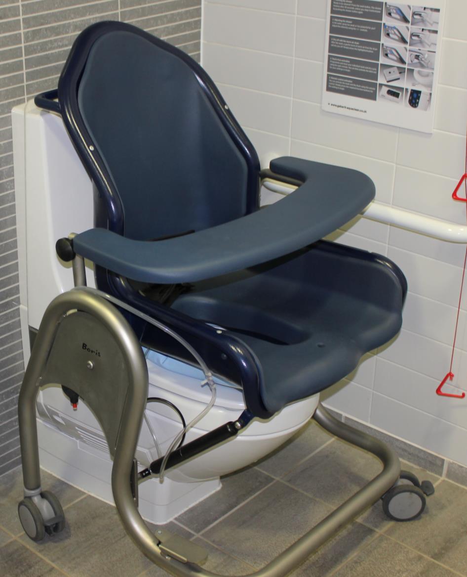 KingKraft The Boris Moulded shower chair Adjustable height to suit most toilets Adjustable seat angle