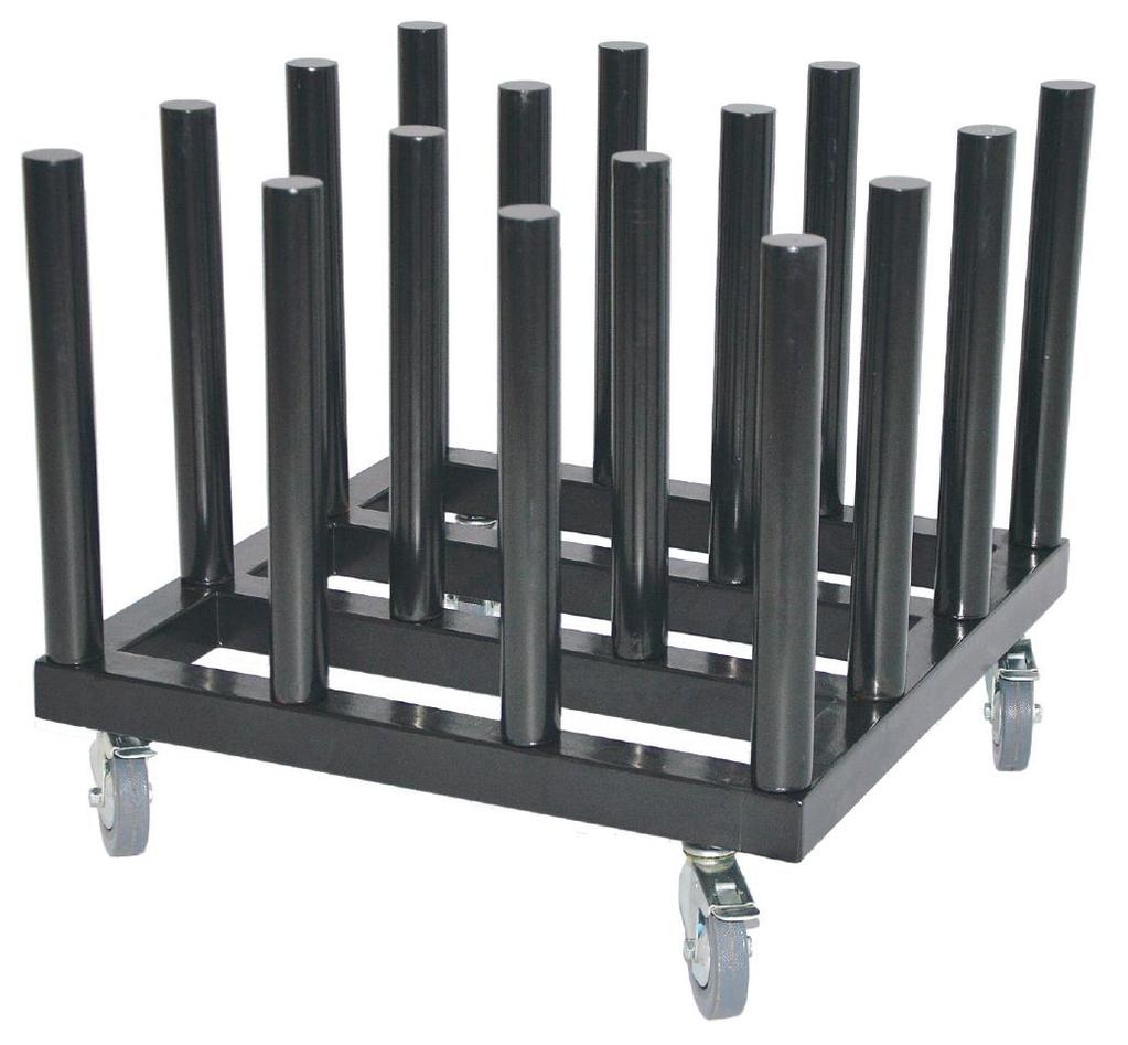 CAPTAIN Series Media Rack ACCESSORIES The CAPTAIN Rolling media rack is designed to hold 16 rolls of media.