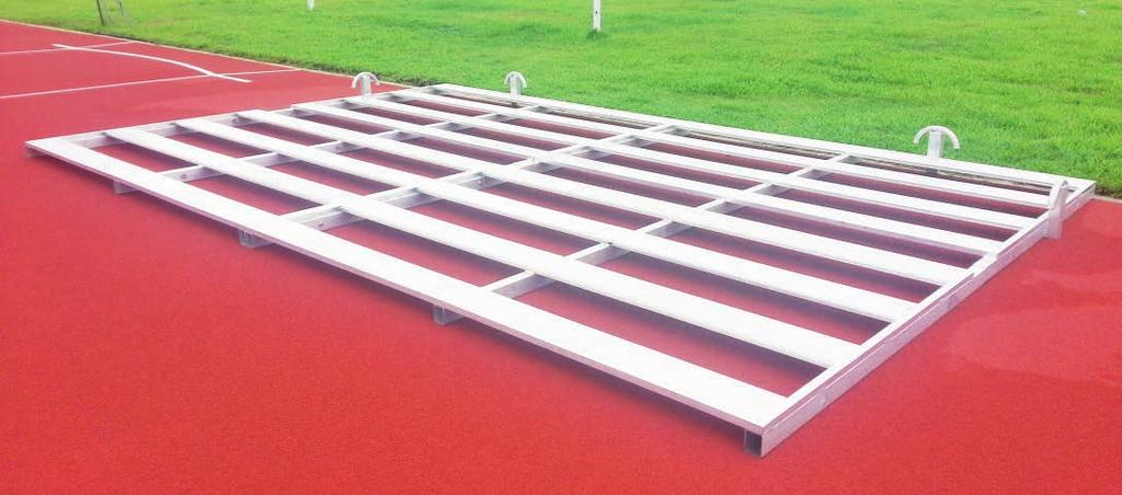 The aluminium bar frame is absolutely essential for facilities which have to be assembled and taken apart. Order No. 20200 Size: 8.00 x 6.00 m Order No. 20210 Size: 6.