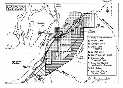 5 The Stawamus Chief study area contains a number of private and public lands. A large area in the eastern portion of the study area lies within the Soo Provincial Forest.