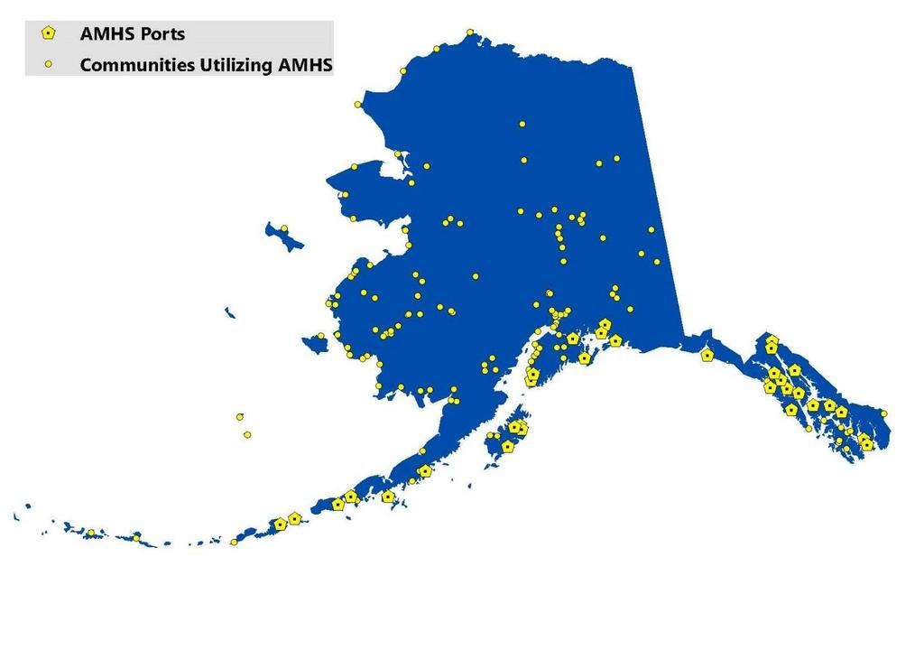 Revenue and Traffic Analysis AMHS carried Alaskans from 175 communities Fairbanks North Star Borough 3,316 passengers, 1,409 vehicles Fairbanks,