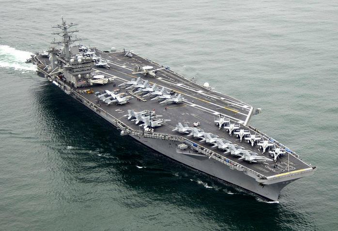 the limited parking available aboard aircraft carriers.