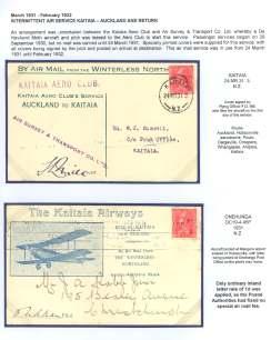 Two (2) cov ers, both post marked Christchurch May 6, 1931, and trans ported to Syd ney where flown ANA and Qantas to Dar win and then on ward by Im pe rial.