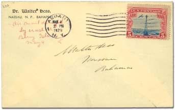 2010 United States, 1929 (May 14), First Am phib - ian Mail Flight, De troit-cleve land, Amelia Earhart Pi lot, franked by 5 (#650), De troit May 14th ma chine can cel and Cleve land May 15 re ceiv