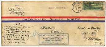 2015 United States, 1931, U.S. to Ber muda leg of trans at lan tic flight, T.O. 1130, flight con tin ued on from Ber muda to Paris, signed by pi lot, Very Fine.