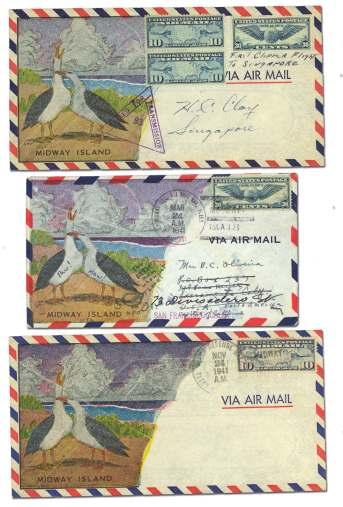 Estimate $100-150 2034 United States, 1935-42, Mid way Is land sur - vey and com mer cial/mil i tary air