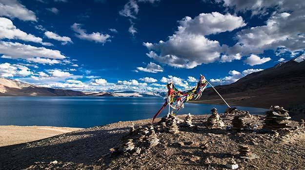 Day 06: Pangong Explore and drive back to Leh. The Lake is situated at 13,930 ft./ about 4300mts.