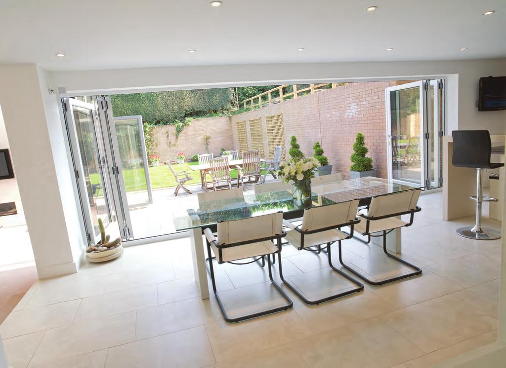 Our Aluminium Bi-Folding doors add a new dimension to any room, sliding smoothly aside to allow the outdoors in.
