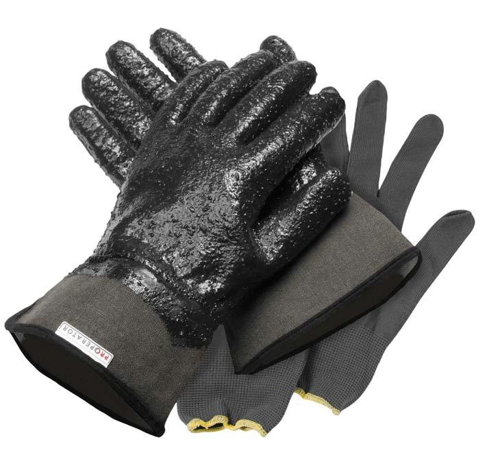 tools. Generous cuff for easy donning. Supplied with separate inner glove in nylon for good comfort.