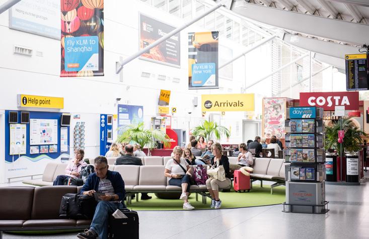 Airport Advertising Impacts on huge captive business & leisure audiences Targets potential & existing clients with extended dwell time Works 24/7 to generate enquiries &