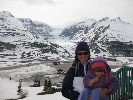the view of the Athabasca glacier