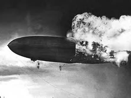 Before Commercial Airplanes The Hindenburg was a German airship. An airship is like a blimp. It carried passengers across the Atlantic Ocean.