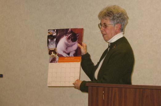 March Photos RoseAnn Ballangee, President of the Cat Welfare Association, showed CarClub members a
