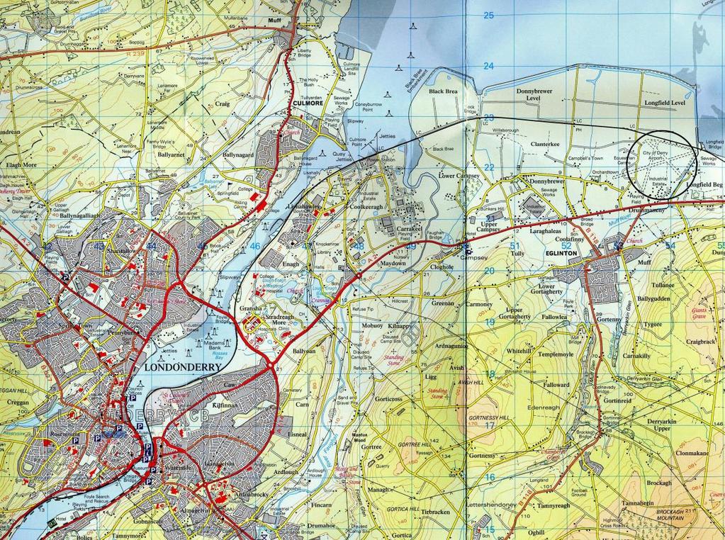 Figure 1: 1:50 000 map showing airport