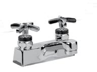 (102mm) Centerset with 4 Cast Spout and 4 Wrist Blade Handles Pop-Up Hole and Pop-Up Included KPL85-4104CE4