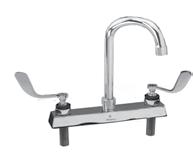 HEALTHCARE Encore KL41 Series 8 Deck Mount Faucets 8 (203mm) center Specification grade Solid heavy-duty cast bodies Built-in check valves to prevent back and cross flow and offer positive seal Color