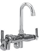 offset inlet supply with integral service stops Chrome Plated Service & Wash Sink Faucet