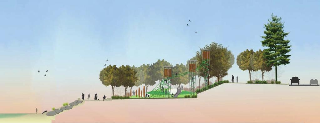 The drawings shown in Artists this report impression are indicative only and Custom designed tree houses inspired by native Banksia, Pandanus and Casuarina seed pods are nestled into the treetops and