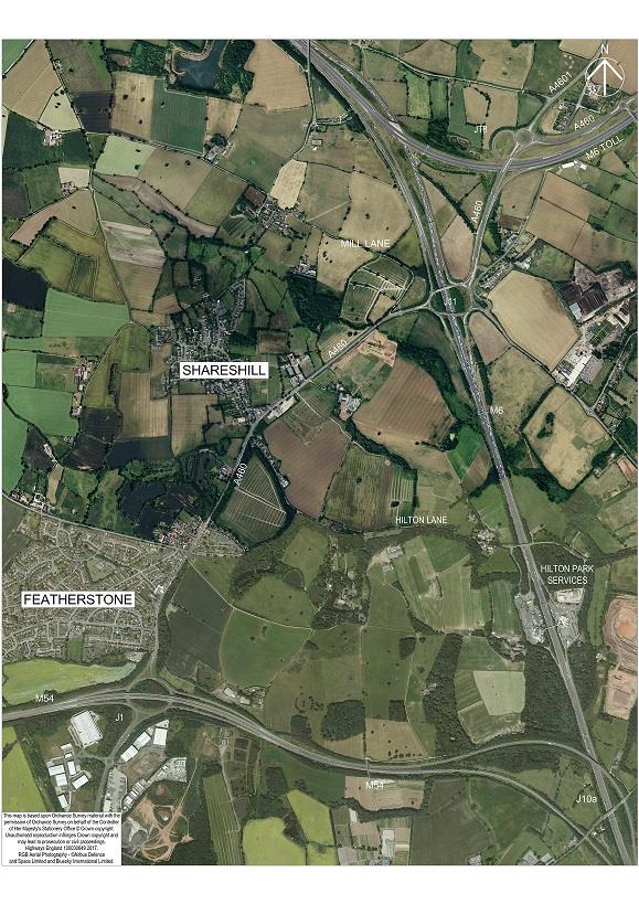 Figure 1 - M54 to M6/M6 Toll Link Road scheme area 1.2.2 The M54 is approximately 20 miles long and forms part of the strategic road network (SRN).