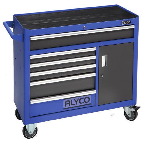 Storage 02 Wide roller cabinet 400 kg Central lock Wheels Ø 5 x 2 Cabinet made of heavy-gauge steel sheet (0,8. thick) with special antirust treatment.