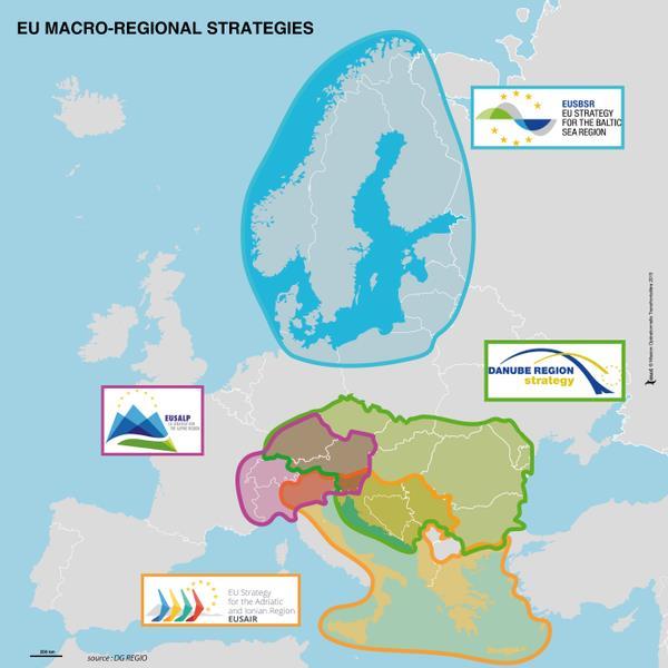 Macro-regional strategies of the EU 3 NOs of EU communication in relation of macro strategies NO new institutes, NO new acts NO new funding sources Objectives should be embedded into existing legal