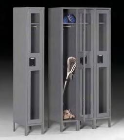 Single Tier C-Thru Lockers Single Tier lockers are our most popular locker.
