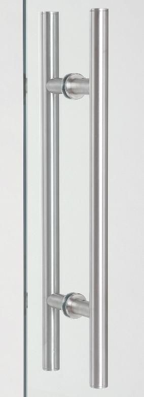 ROUND FOR GLASS DOORS MADE TO MEASURE PAR OF WTH ROUND SECTON Ø25 MADE OF AS 304 STEEL Material: AS 304 stainless steel Features: pull handles for glass doors with Ø25 mm round section suitable for
