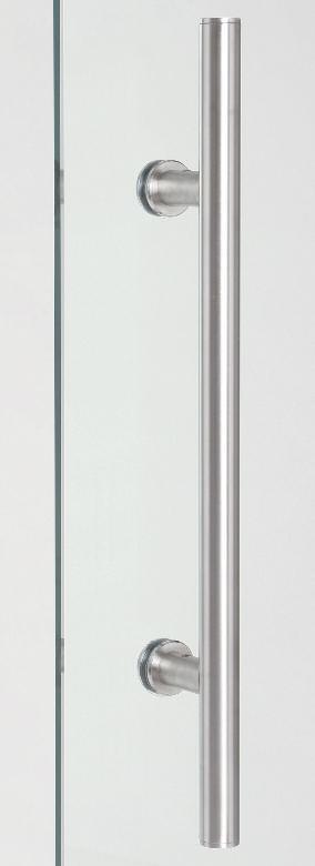 n the 1400 and 2000 mm long versions, the glass fixing connections are 3. Finish: satin-finished steel On request: polished and length made to measure A Art. Dimensions Holes Q.