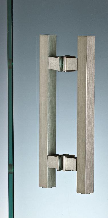Grip distance: 23mm Glass: 6/12mm Finish: Matt aluminum, polished, satin steel L A LM320 LM224 LM128 Art. Dimensions Glass hole Glass Q.